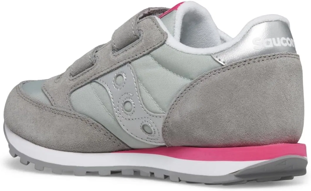 Детские кроссовки для мальчиков с двойной липучкой Jazz Double Hook & Loop Saucony, Grey/Silver/Pink — фото 3