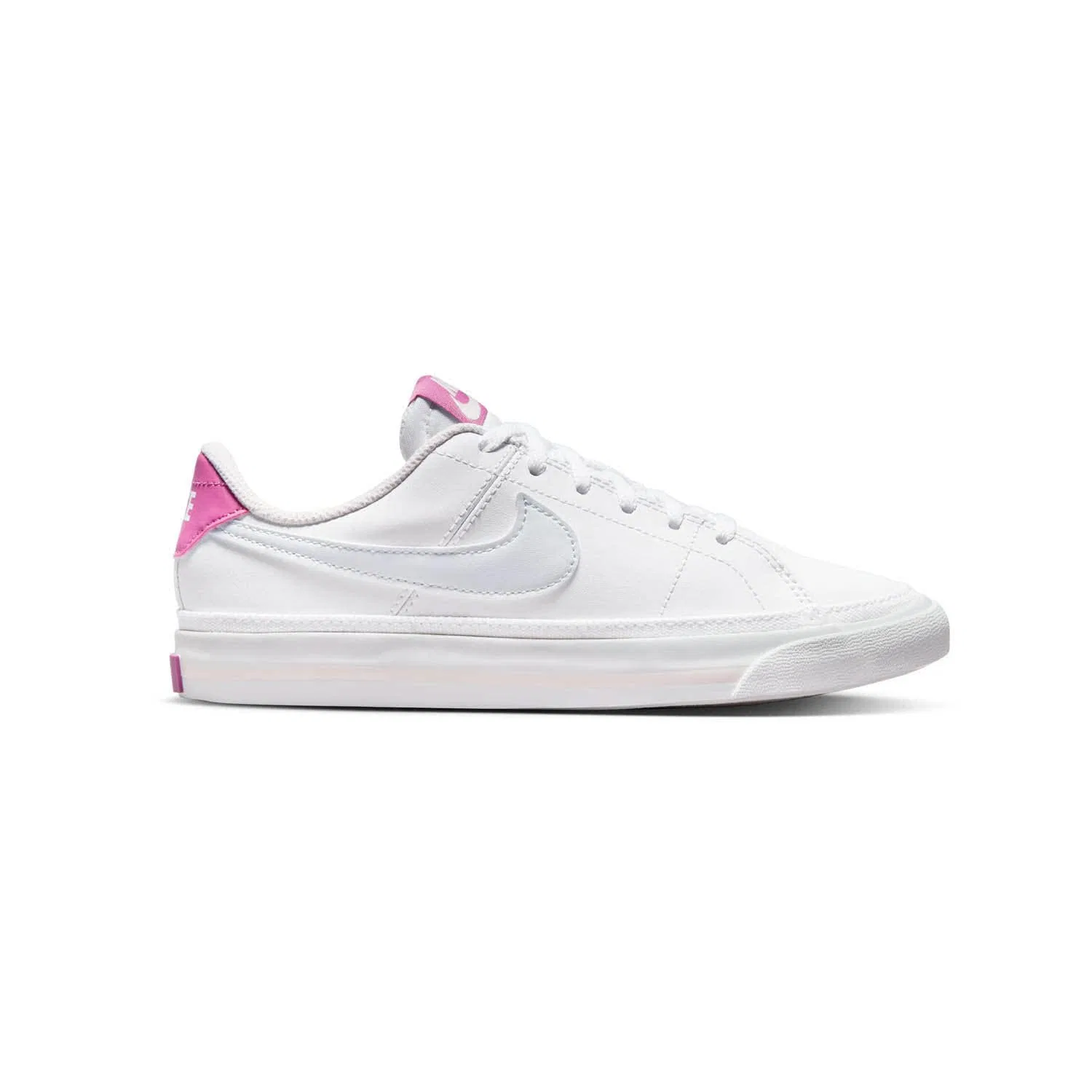 Детские кроссовки для мальчиков с закрытым носком NIKE Court Legacy NIKE, White Football Grey Cosmic Fuchsia — фото 4