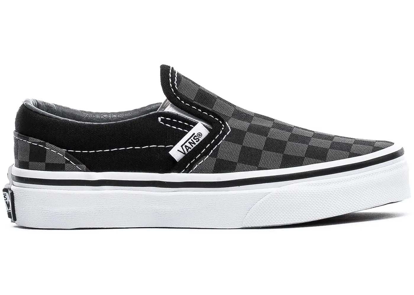 Детские кеды с клетчатым принтом Vans Classic Slip-On, Black/Pewter