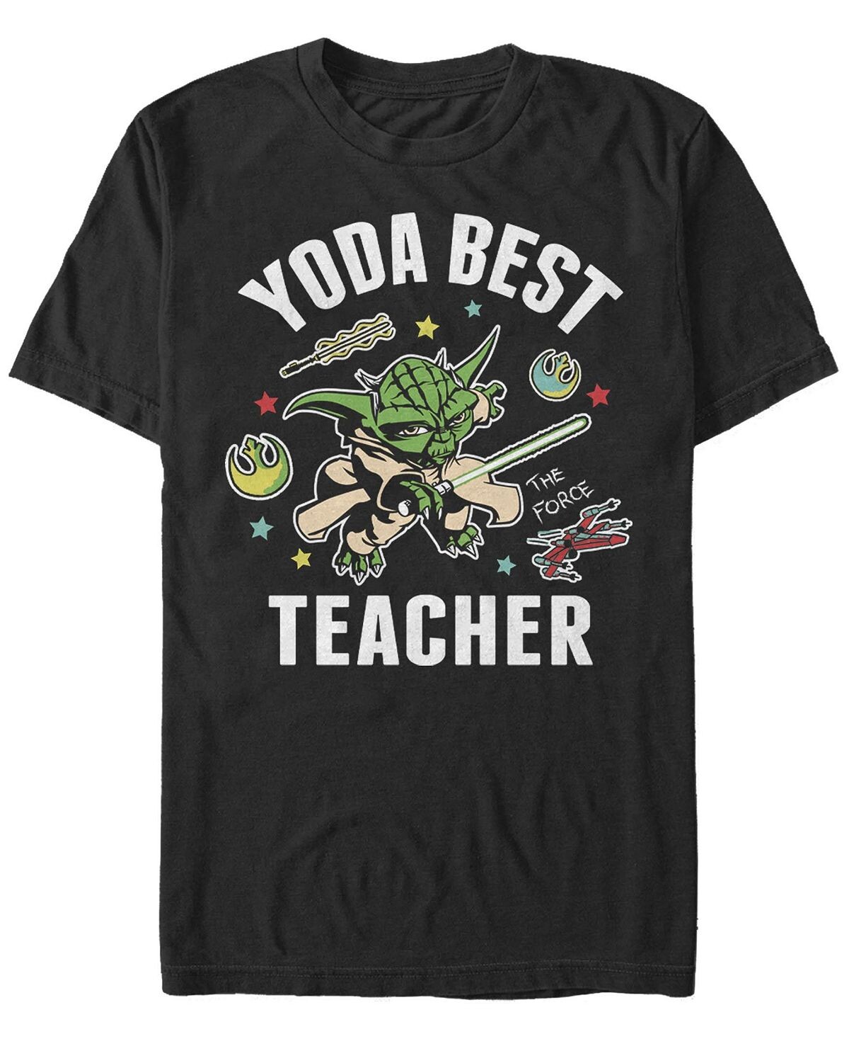 

Мужская футболка yoda best teacher с короткими рукавами и круглым вырезом Fifth Sun, черный