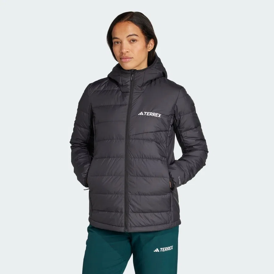 Утепленная куртка с капюшоном Terrex Multi Light Down ClimaWarm adidas, Черный