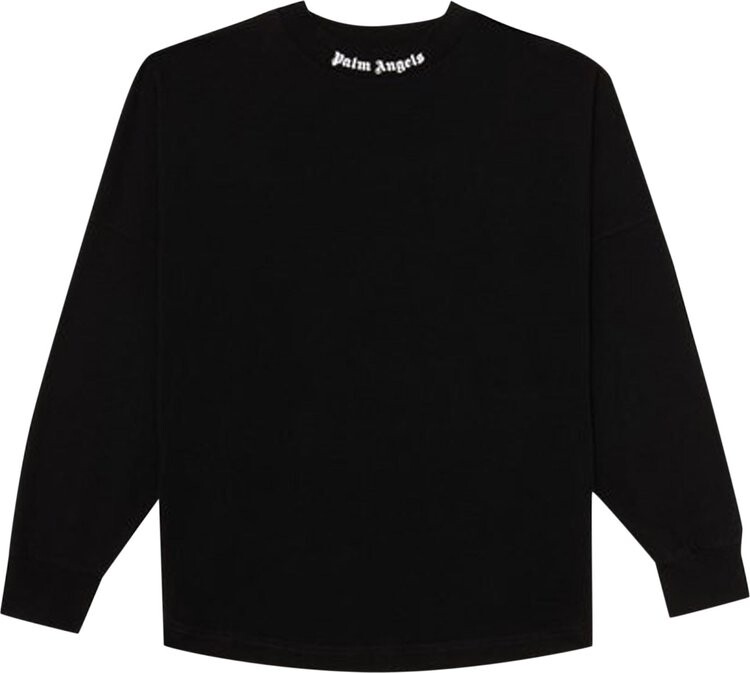 

Лонгслив Palm Angels Classic Logo Long-Sleeve Over Tee 'Black/White', черный