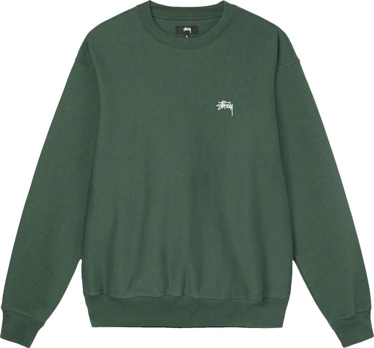 

Толстовка Stussy Stock Logo Crew 'Forest', зеленый