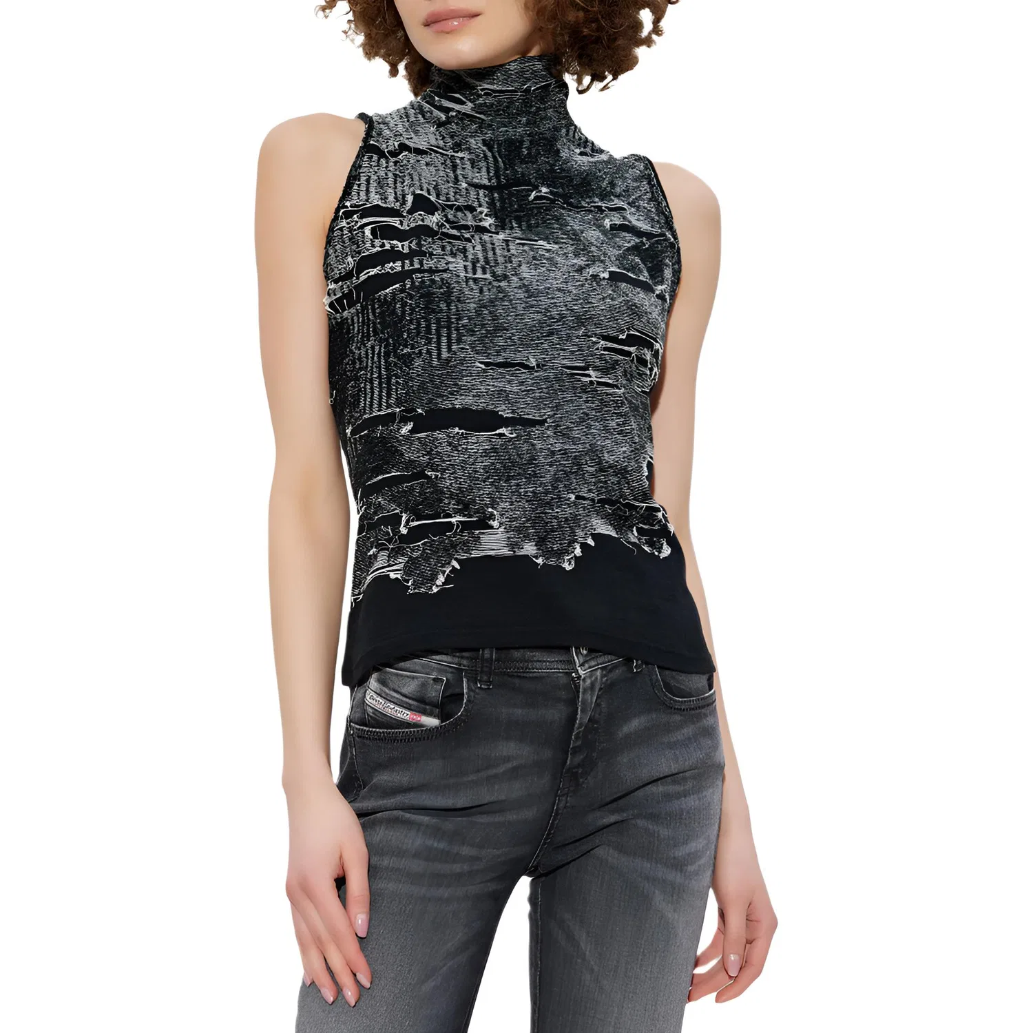 Женская футболка Diesel K-Callisto-Vest, Black — фото 2
