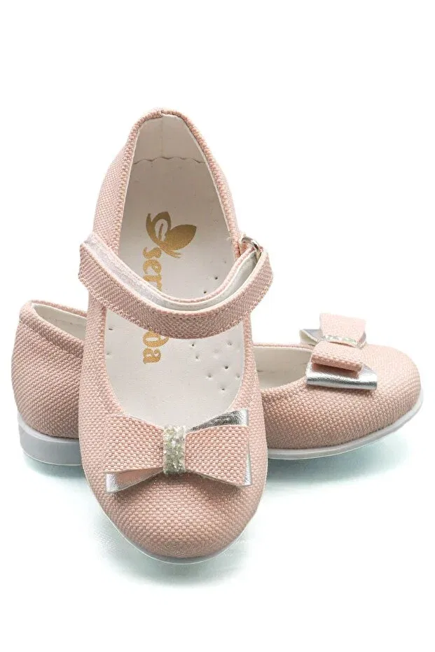 Детские балетки для девочек с бантом Moda Anna, Pink