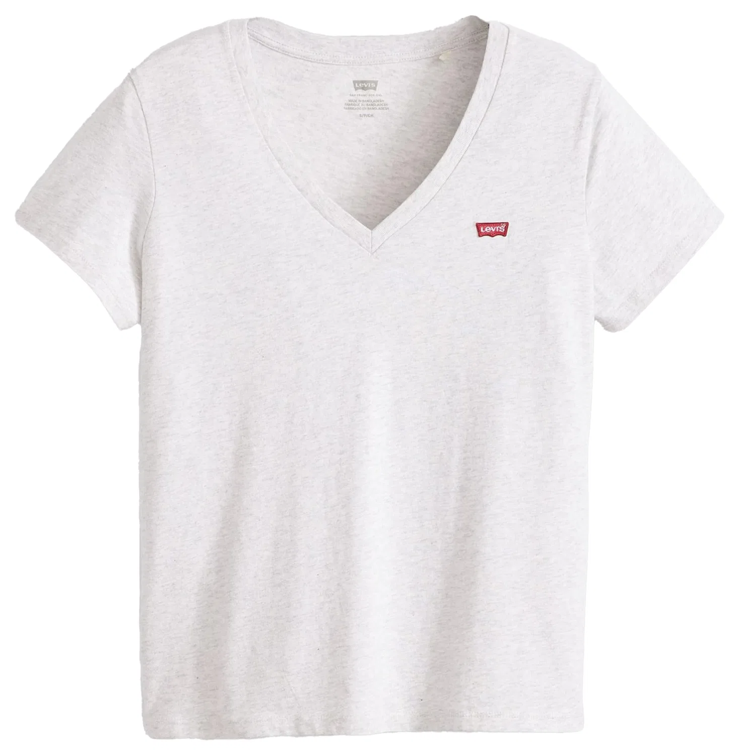 Женская футболка с V-образным вырезом Perfect Vneck Levi's, Orbit Heather Gray Cotton