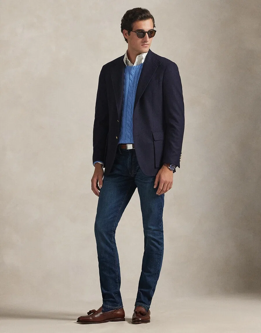 Джинсы Polo Ralph Lauren Slim fit 'SULLIVAN' темно-синего цвета — фото 4