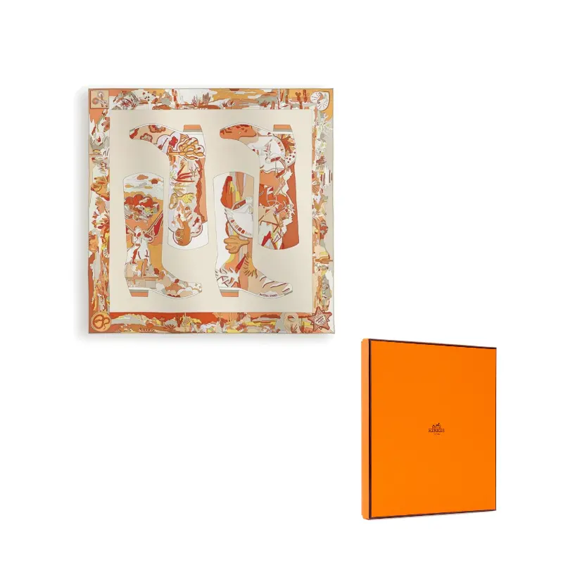 

HERMES Шёлковый шарф, Orange