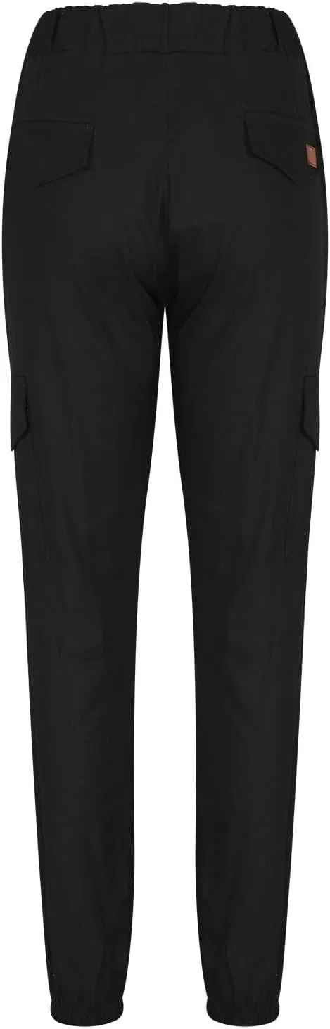 Мужские легкие штаны-карго с эластичным поясом, Cargo Jogger Pants, чёрный — фото 3