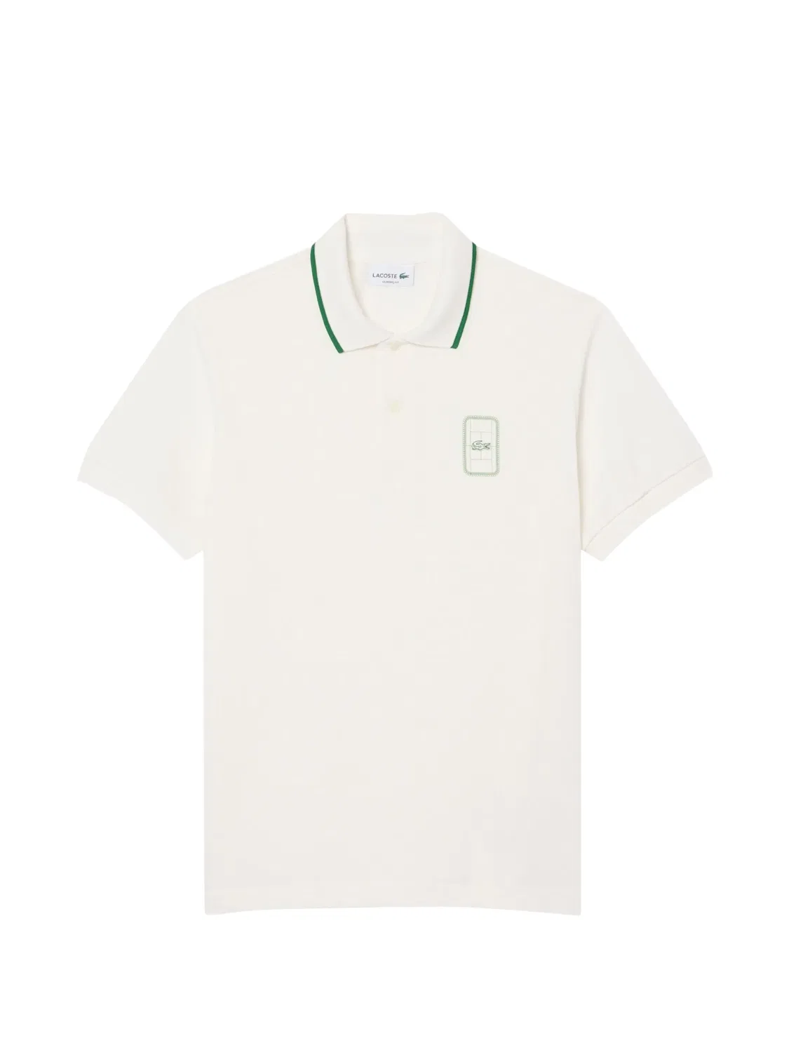 Поло пике с принтом Lacoste, белый