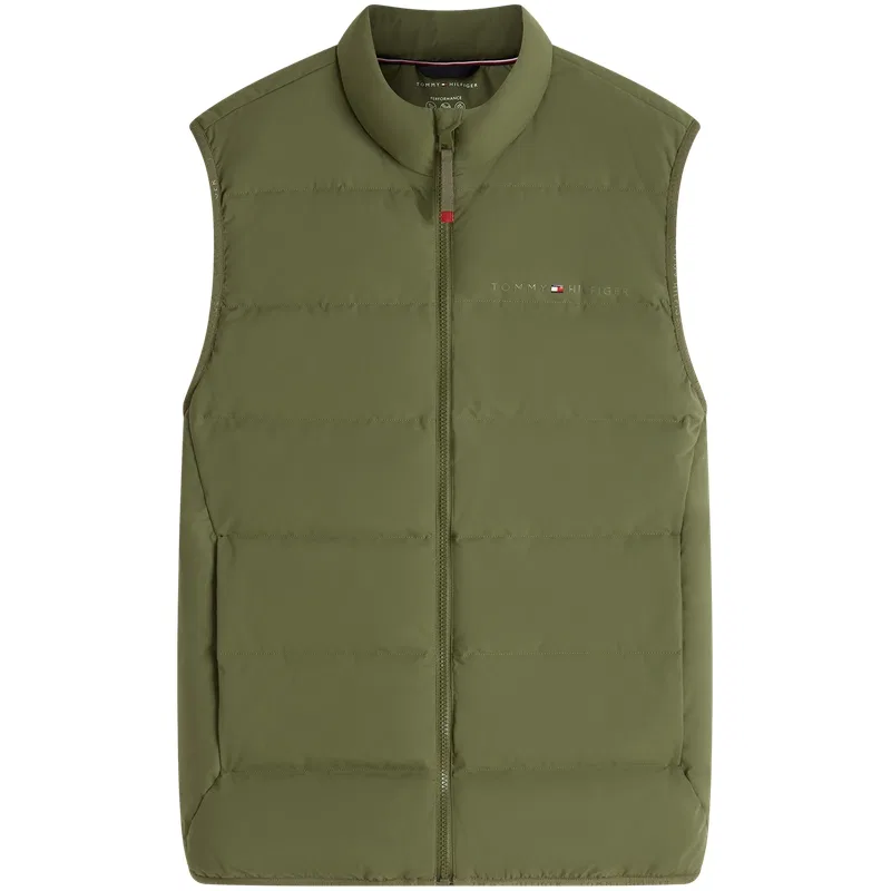 Мужской жилет утепленный с воротником-стойкой Tommy Hilfiger, Army Green MSD