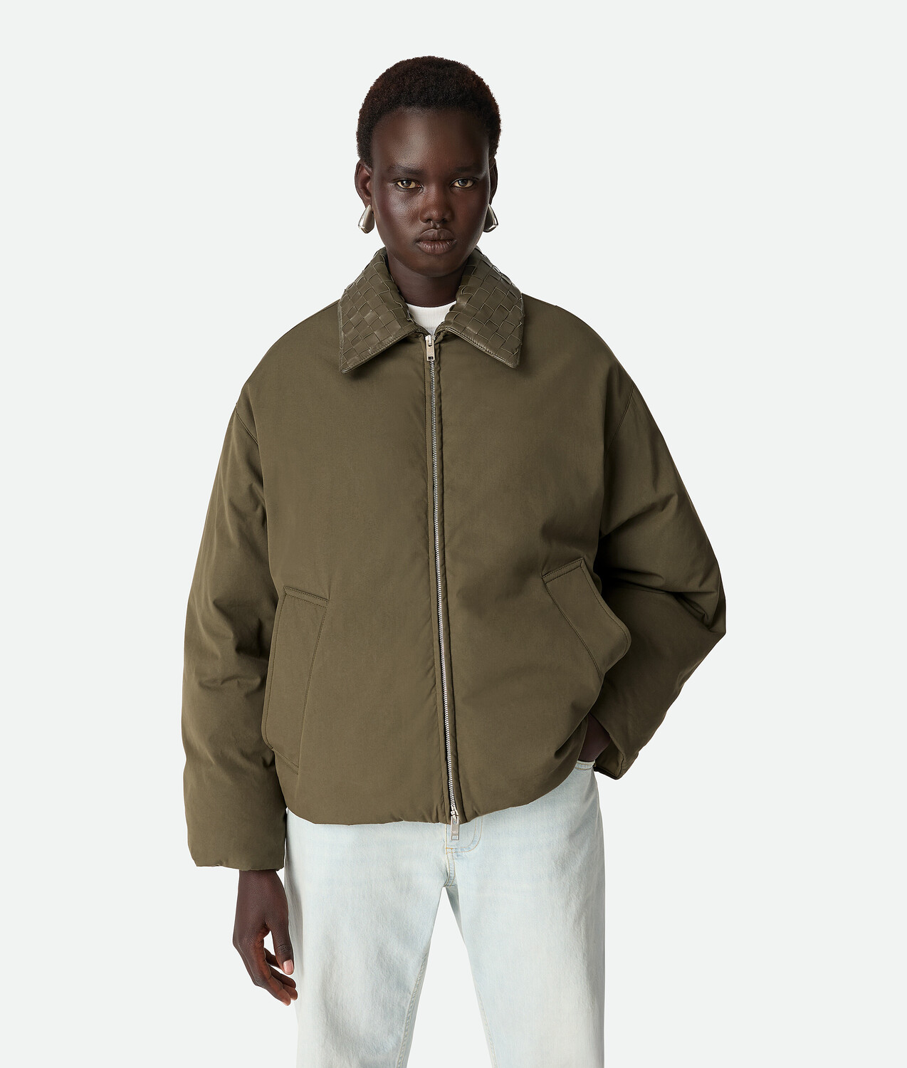 Пуховик из технического нейлона BOTTEGA VENETA, камуфляж