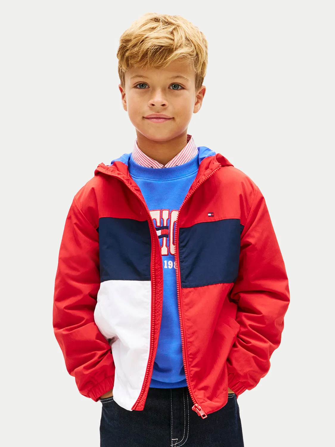 Демисезонная куртка стандартного кроя для мальчика Tommy Hilfiger, красный