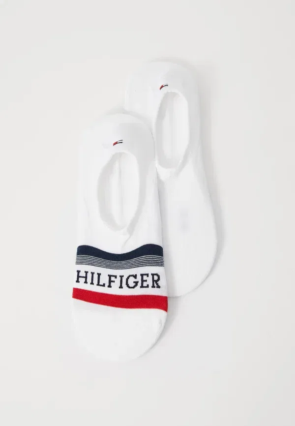 Носки комплект 2 шт, невидимые Footie Tab Tommy Hilfiger White, белый