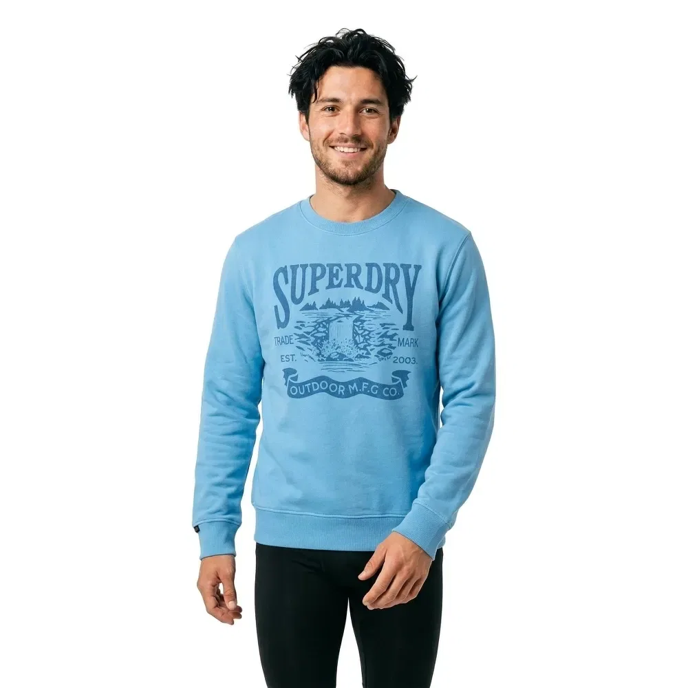 Свитшот Relaxed Fit Retro Outdoor Superdry, синий — фото 2