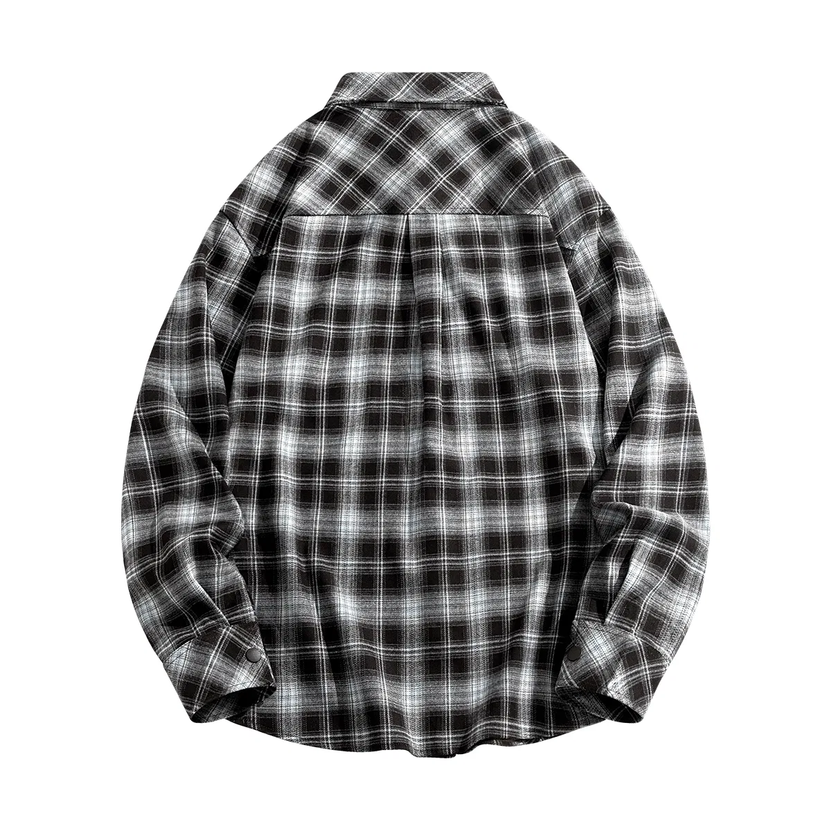 Детская рубашка с принтом Lapel Moderate Workwear MINISO, Black White Plaid — фото 3