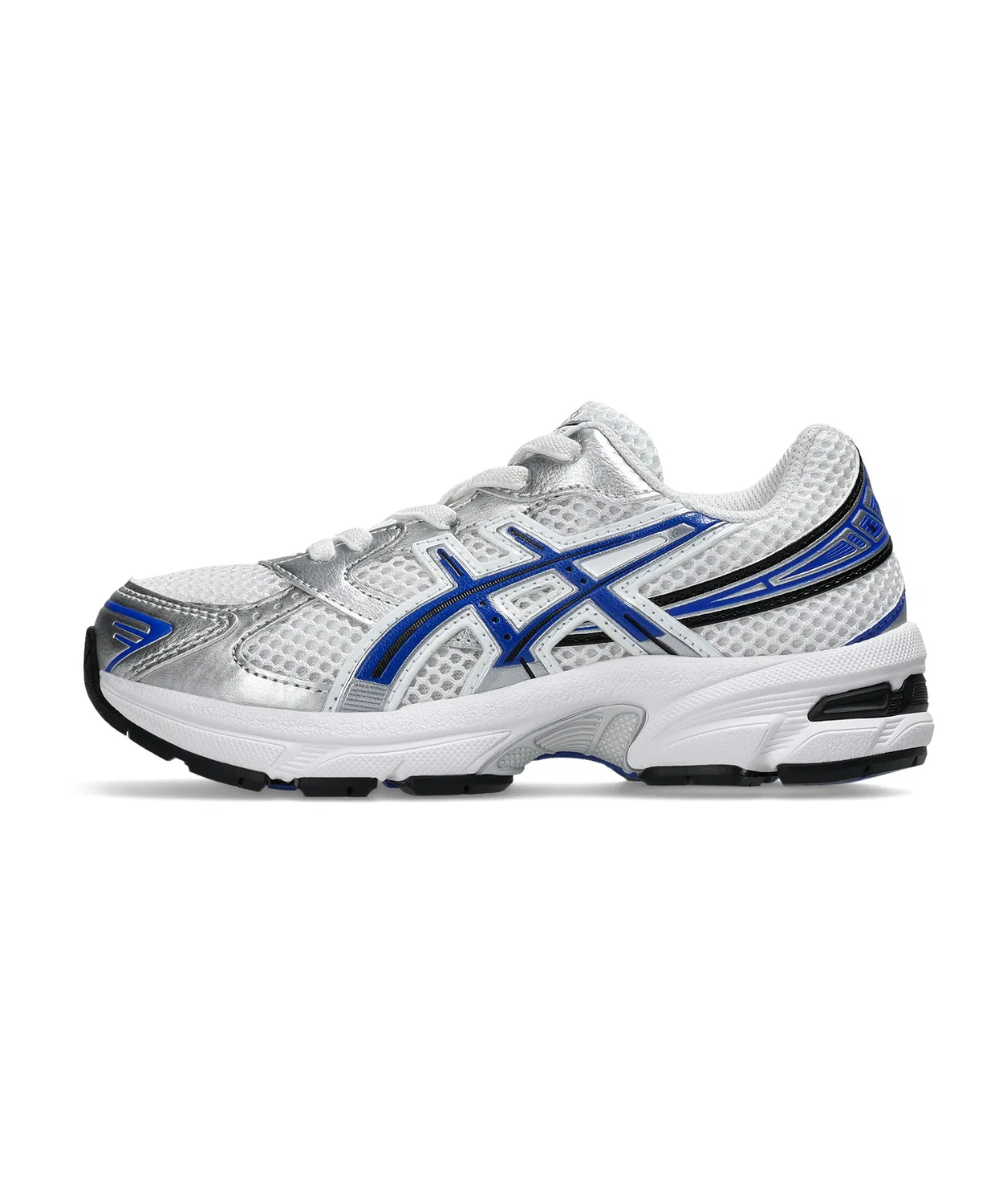 Детские кроссовки с шнуровкой GEL-1130 PS ASICS, White x Blue — фото 2