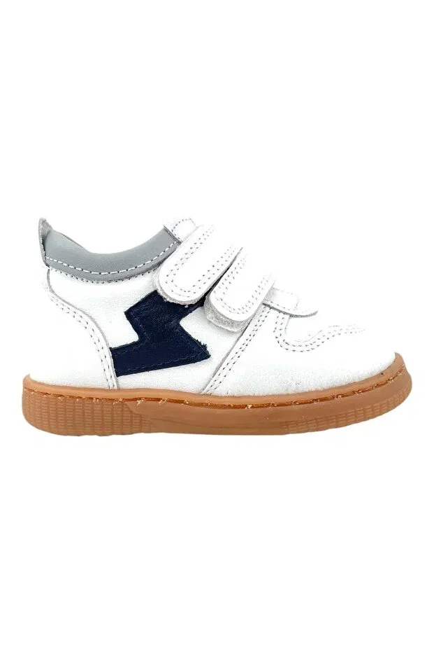 Детские туфли для девочек с ортопедической стелькой Arizona Nubebe, White-Blue