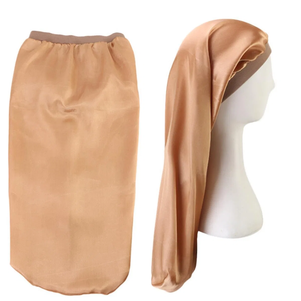 Шапочка для душа Satin, HAMPPLIES, набор 3 шт, 63x26x2 см, Черный, Темно-синий, Золотой — фото 3