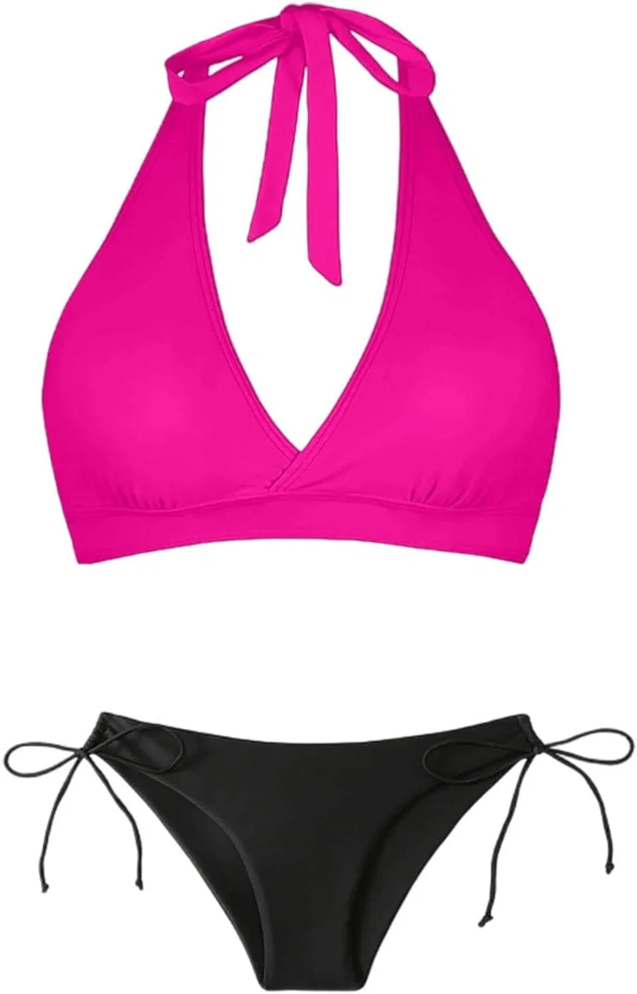 Женский бикини-сет с контрастным дизайном, Dark Green — фото 2