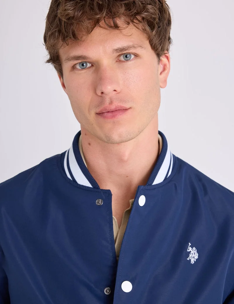 Мужская куртка U.S. Polo Assn. Baseball, классический синий — фото 4