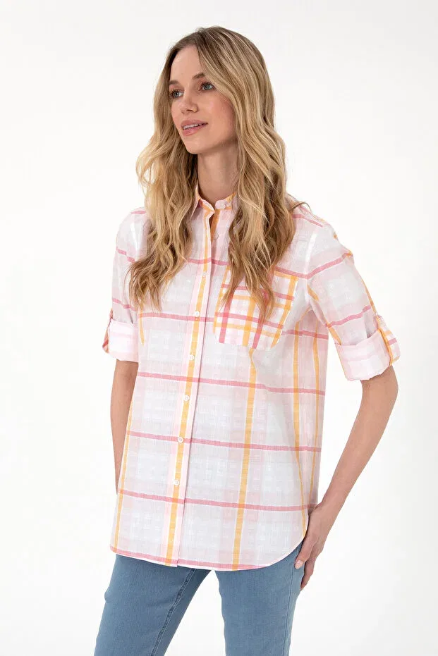 Женская туника с длинным рукавом U.S. Polo Assn., Dark Pink — фото 3