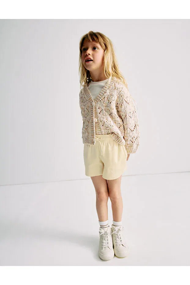 Детские шорты для девочек хлопковые waffle shorts Marks & Spencer, Sarı