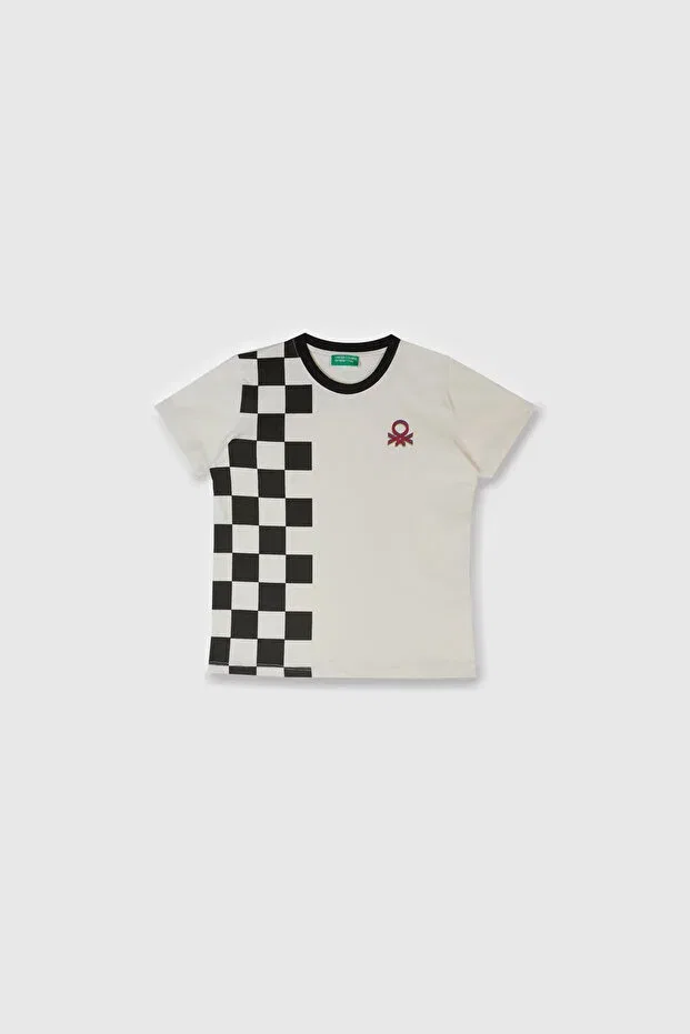 Детская футболка для мальчиков с коротким рукавом Benetton, Whitez — фото 3