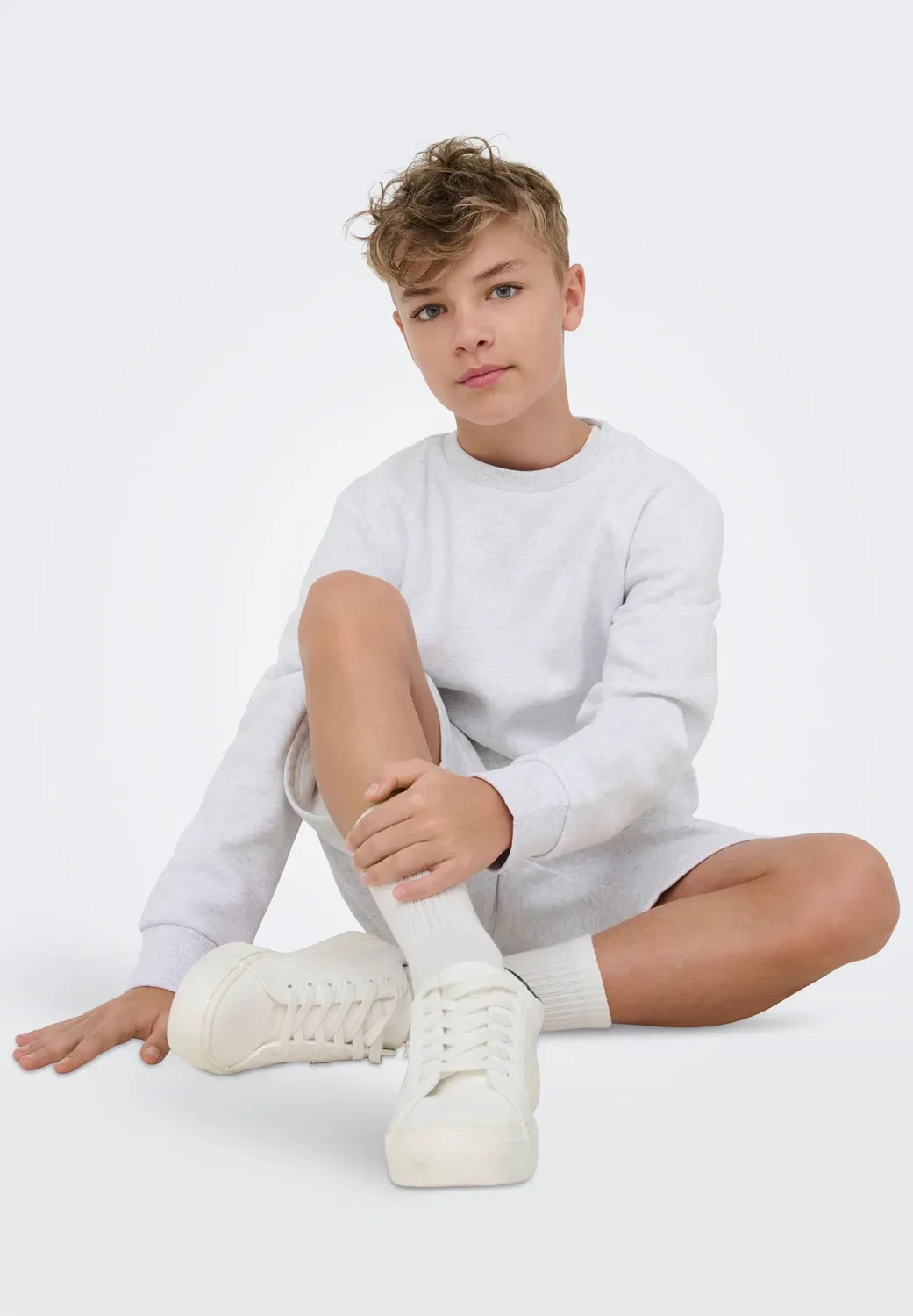 Osjceres shorts swt noos - спортивные штаны Only & Sons Junior, Super Light Grey Melange — фото 4