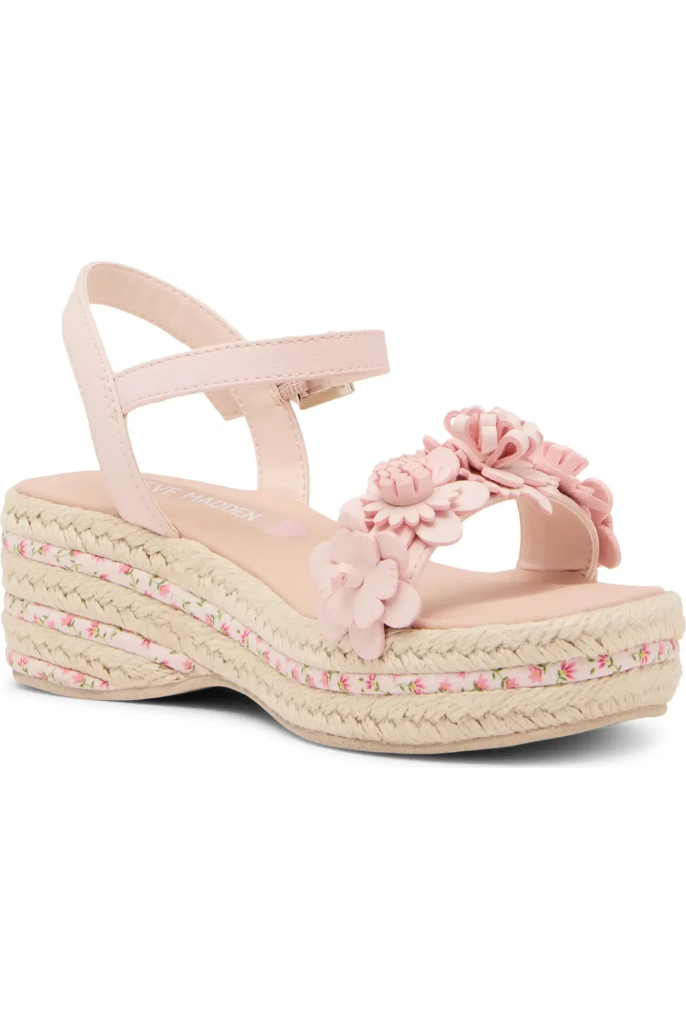 Детские сандалии с цветочными аппликациями Dori Steve Madden, Blush