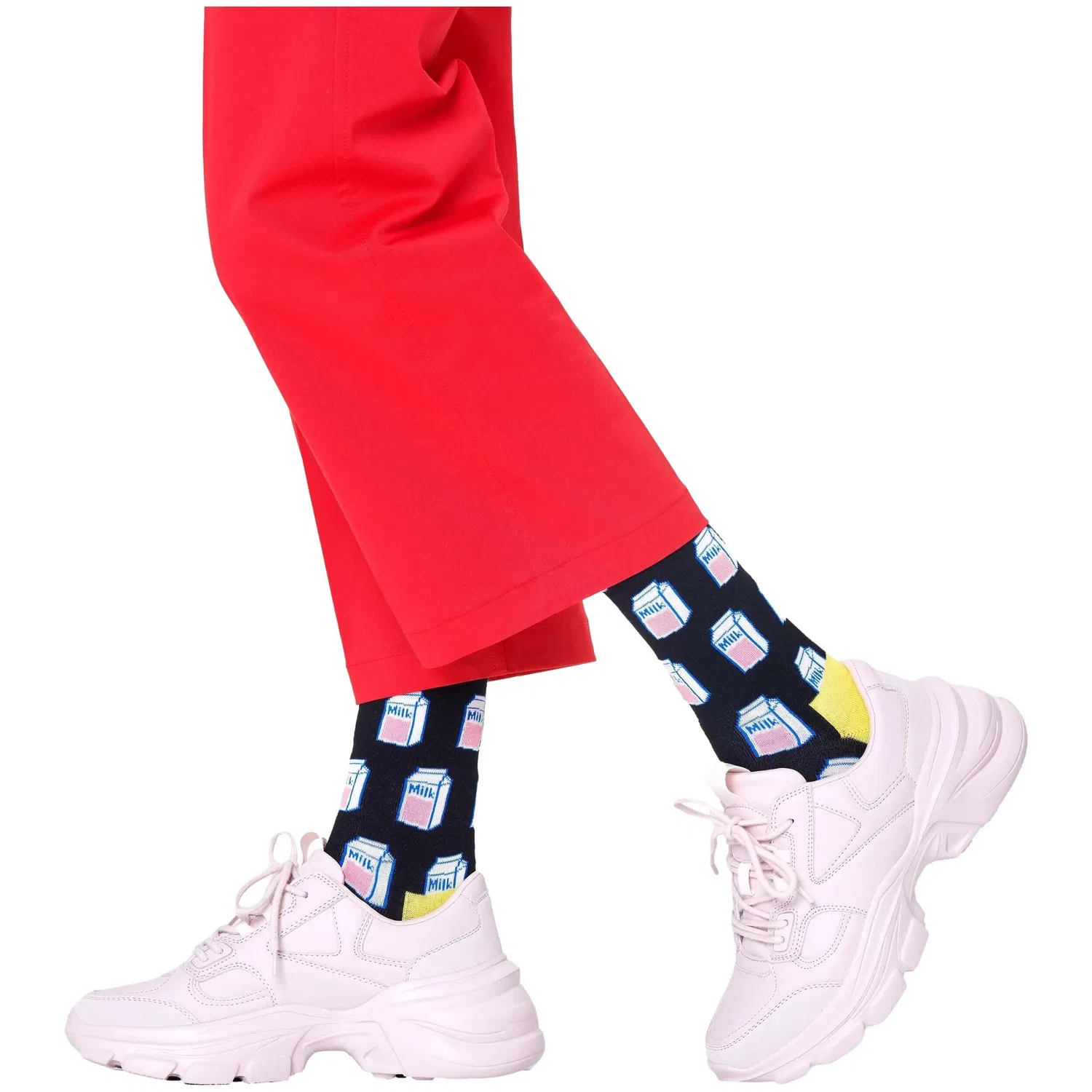 Детские носки с принтом MLK01-9300 Happy Socks, Schwarz — фото 3