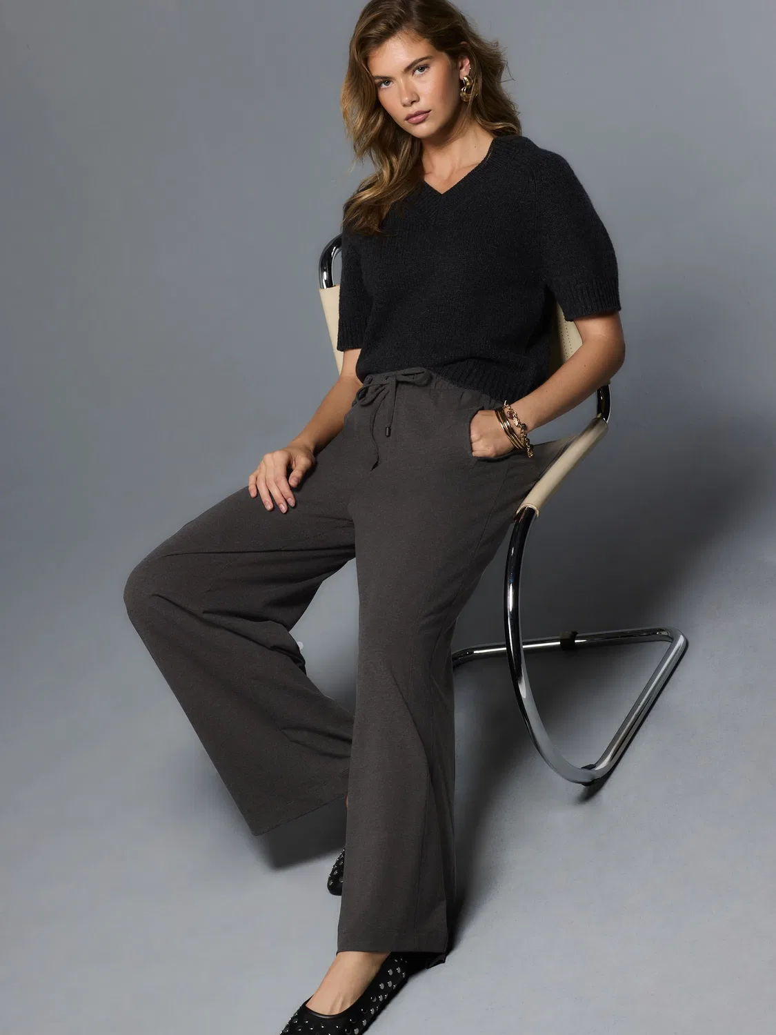 Джоггеры широкие Charcoal Grey Next