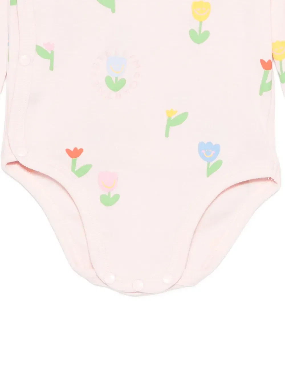 Боди с цветочным принтом (комплект из двух штук) Stella Mccartney Kids, розовый — фото 3