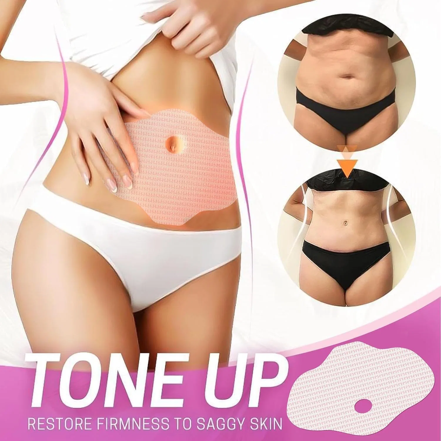 Пластыри для живота Slimming Patches, CELLUSTOP, 50 шт, 31x18 см — фото 4
