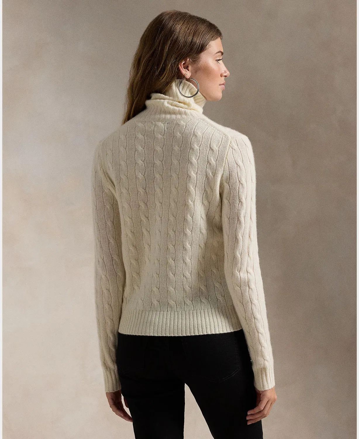 Женский джемпер из шерсти, Cashmere Cuello Vuelto, Polo Ralph Lauren, небеленый — фото 2