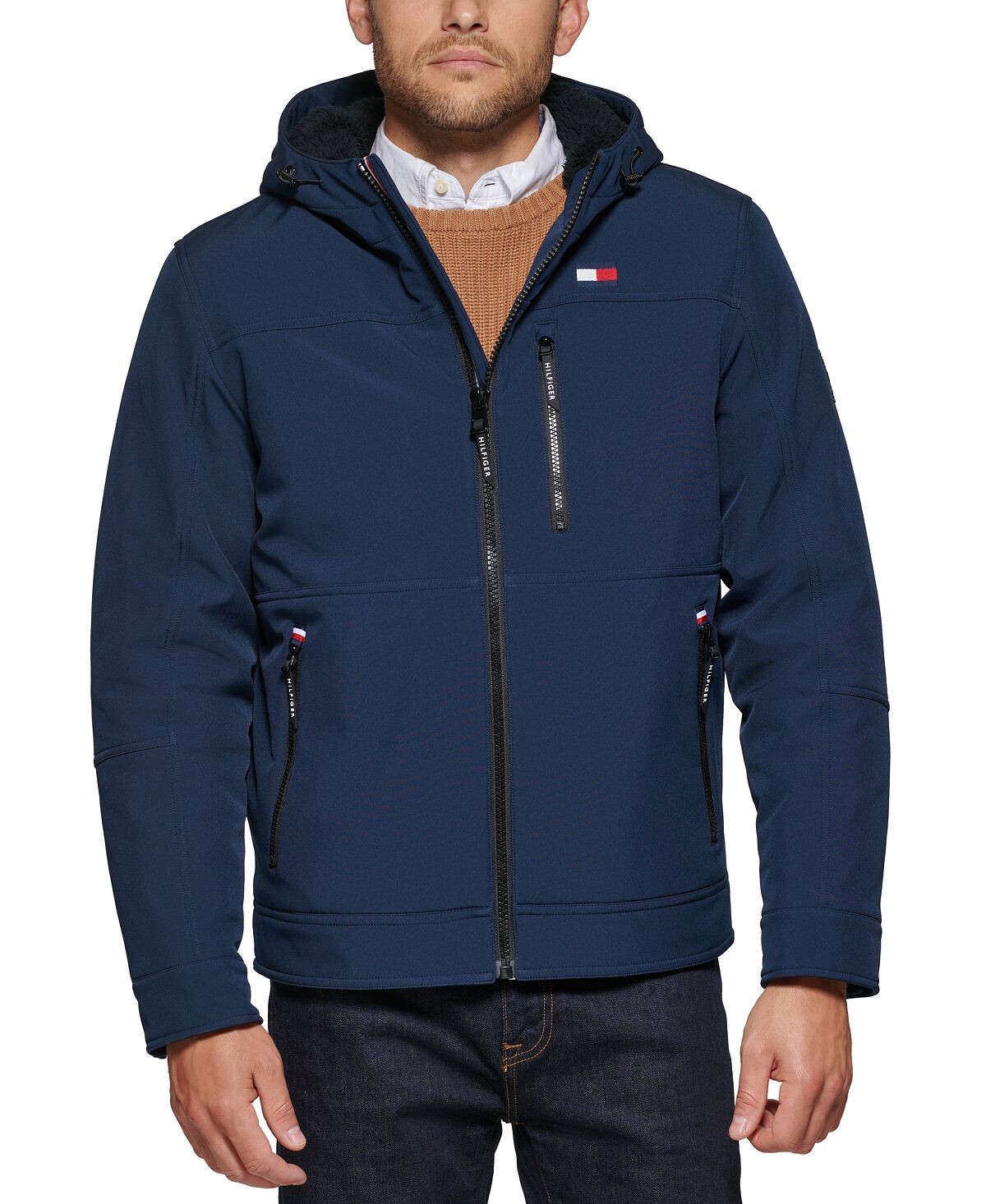 

Мужская куртка softshell с капюшоном и подкладкой из шерпы Tommy Hilfiger, Черный, Мужская куртка softshell с капюшоном и подкладкой из шерпы Tommy Hilfiger