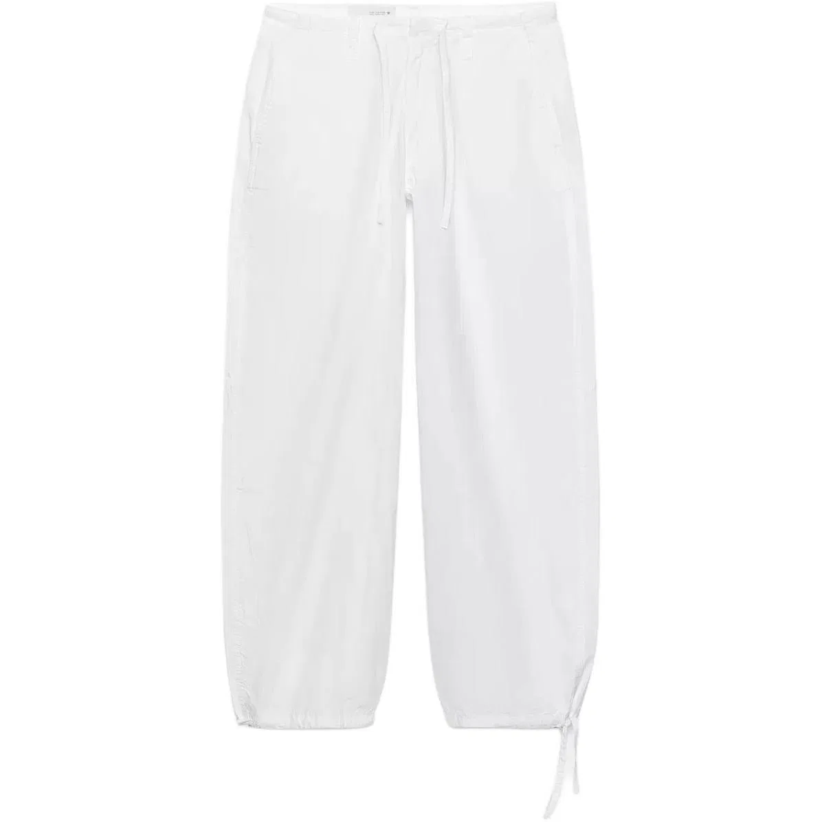 Женские брюки свободного кроя с широкой штаниной White ZARA, Белый