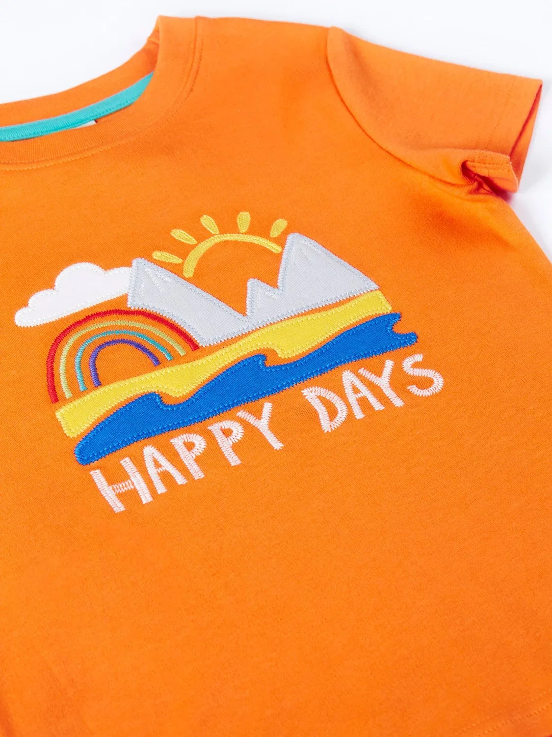 Футболка с аппликацией Carsen Frugi, оранжевый — фото 4