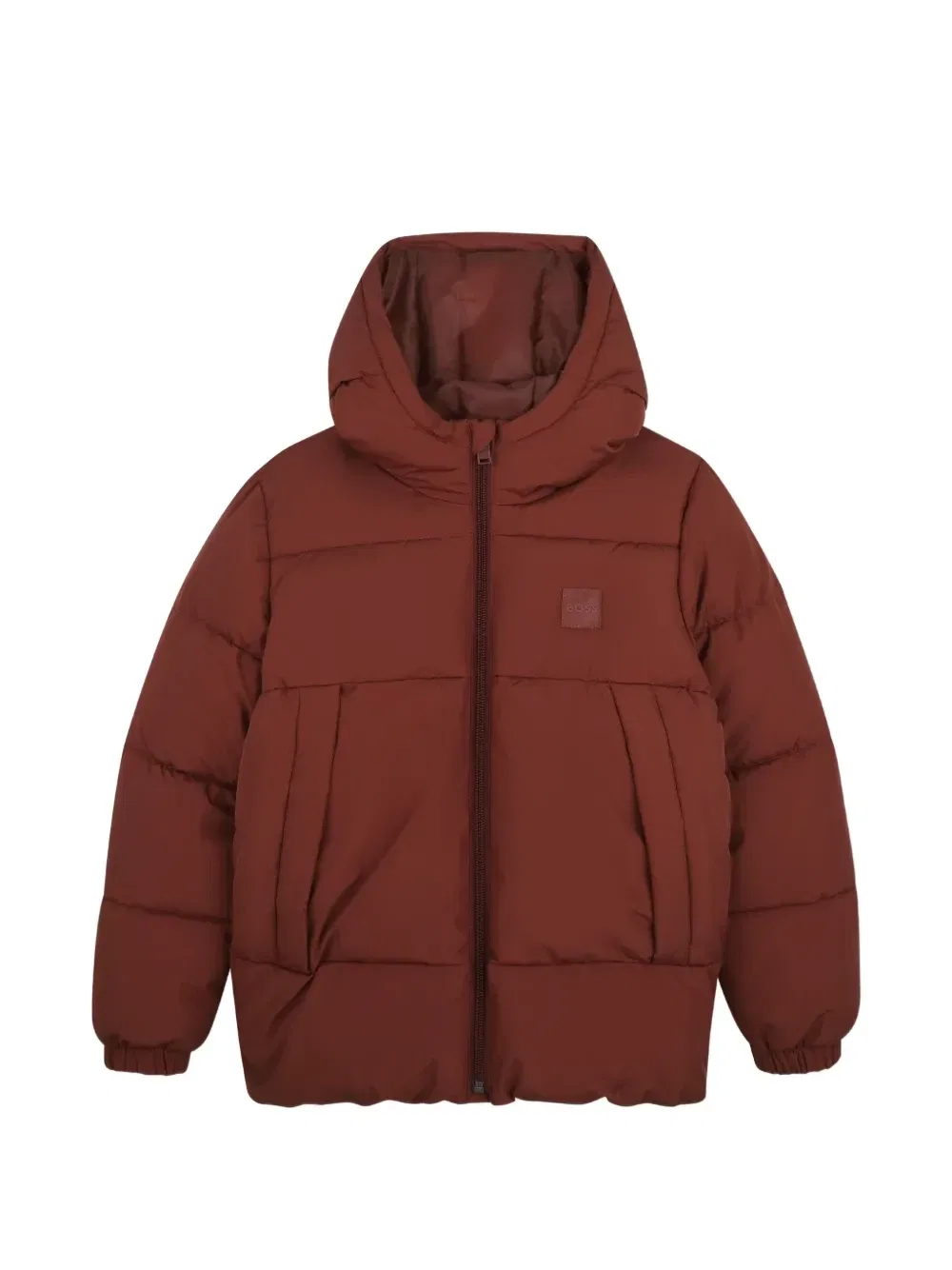 Стеганая куртка с капюшоном Boss Kidswear, красный