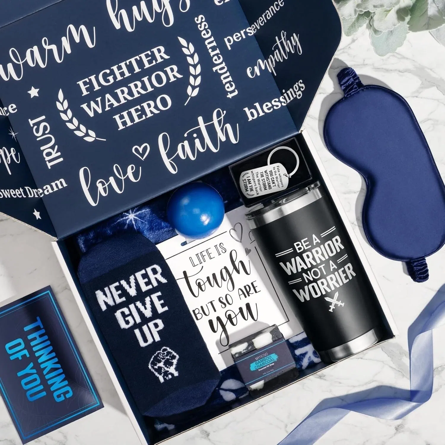 Подарочный набор Motivationsgeschenk Set, Generisch, 8 предметов, 28.5x26x13.5 см, Blau — фото 3