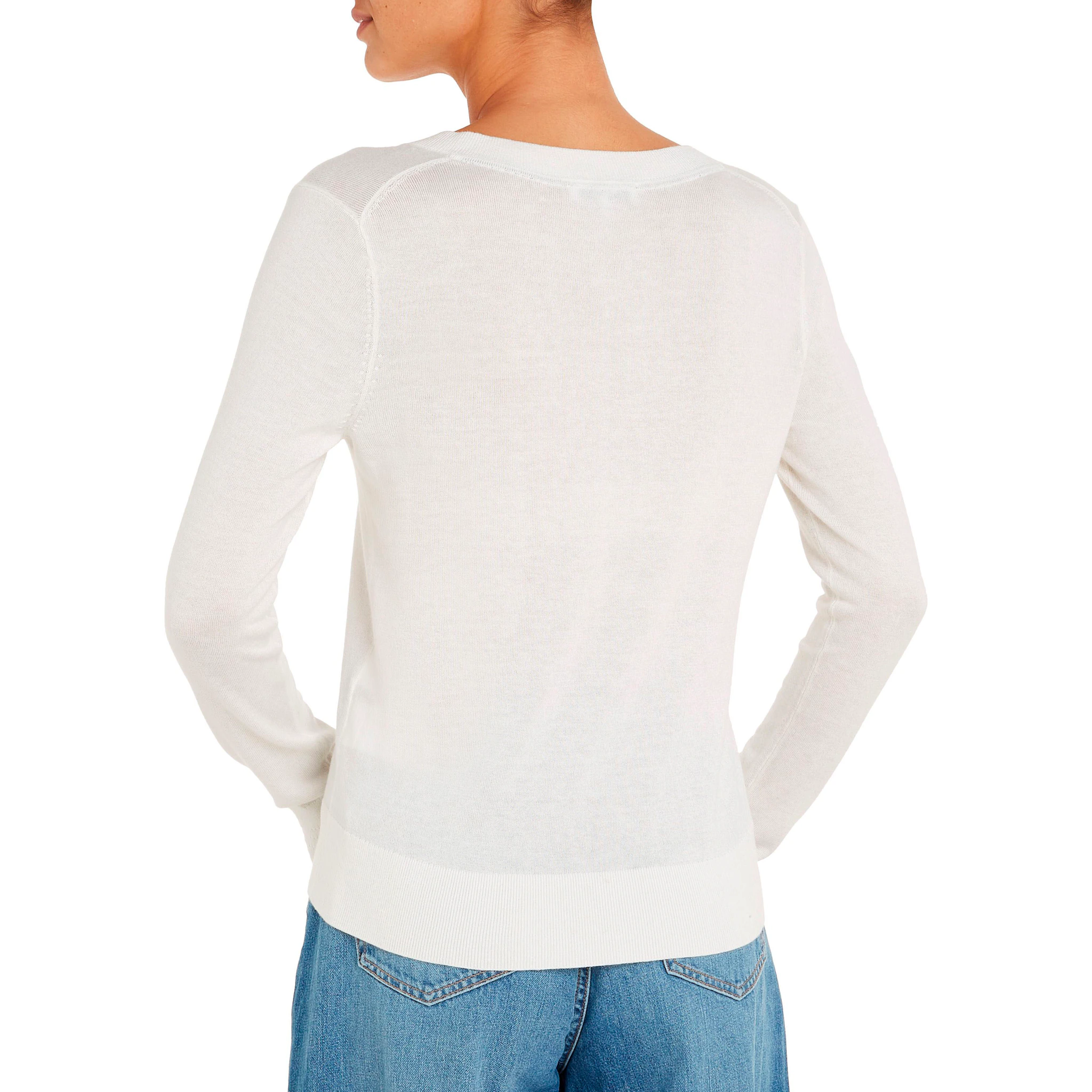 Tommy Hilfiger Свитер с V-образным вырезом "CO JERSEY STITCH V-NK SWEATER", цвет Ecru — фото 2
