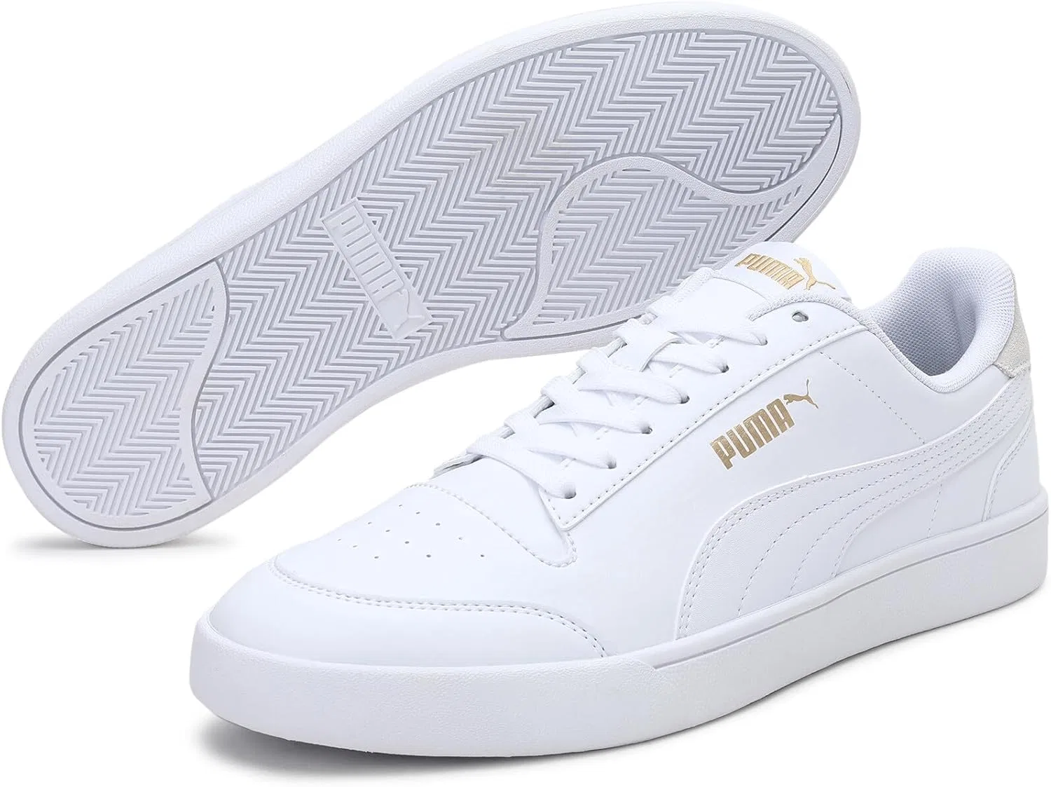 Спортивные кроссовки PUMA Shuffle унисекс, Puma White Puma White Puma Team Gold — фото 2