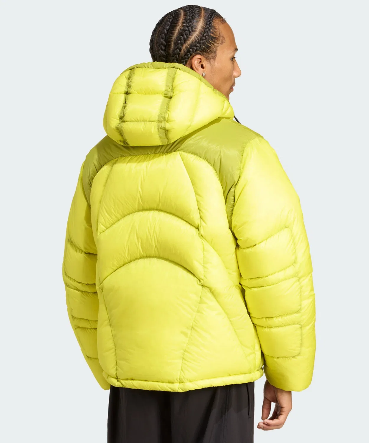 Мужская куртка-пуховик с капюшоном и утяжкой EQT Pertex Adidas, Yellow — фото 3