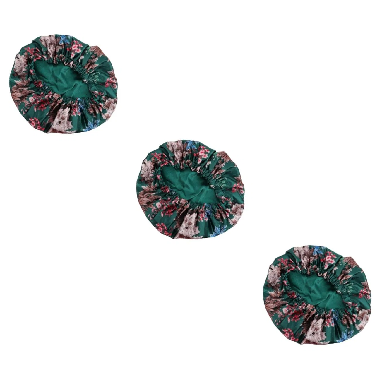 Набор шапочек для душа Amosfun, 3 шт, Satin, 30x20.5x3 см, Зеленый