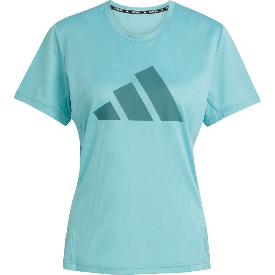 Футболка с принтом Run It Tee adidas, Зеленый — фото 3