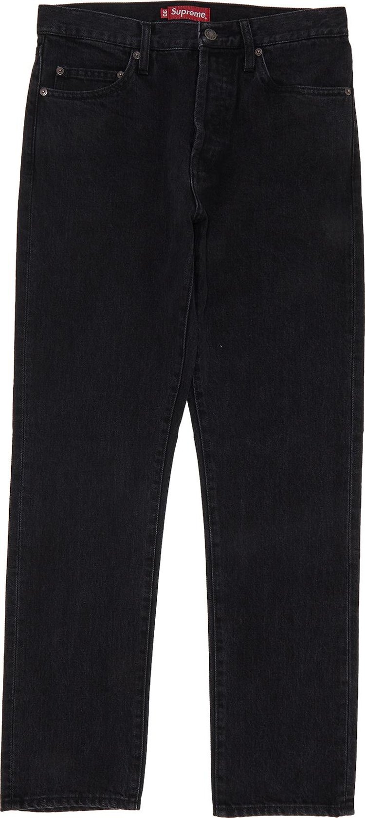 Джинсы Supreme Stone Washed Slim Jean 'Washed Black', черный - фото