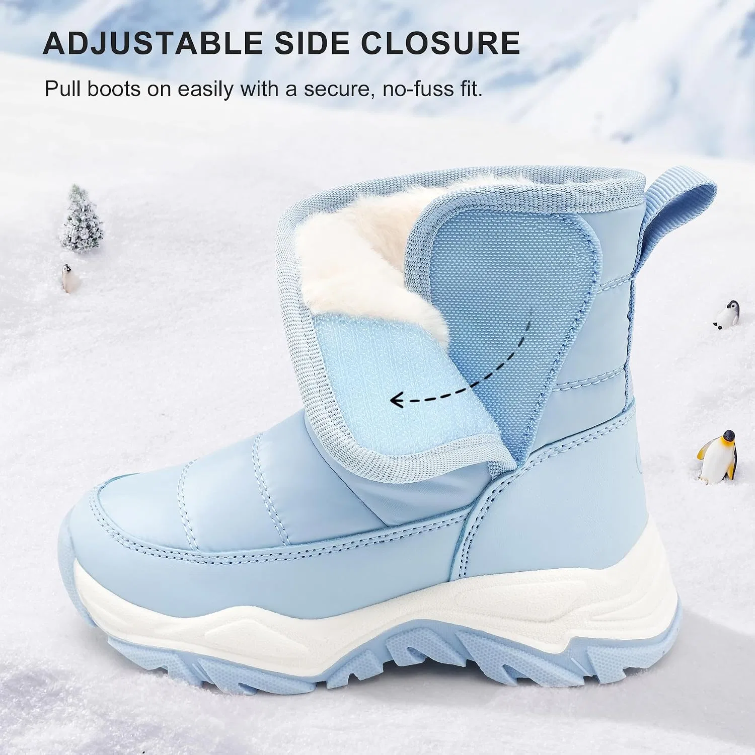 Детские зимние сапоги для девочек с утеплителем Stelle, Icy Blue — фото 4