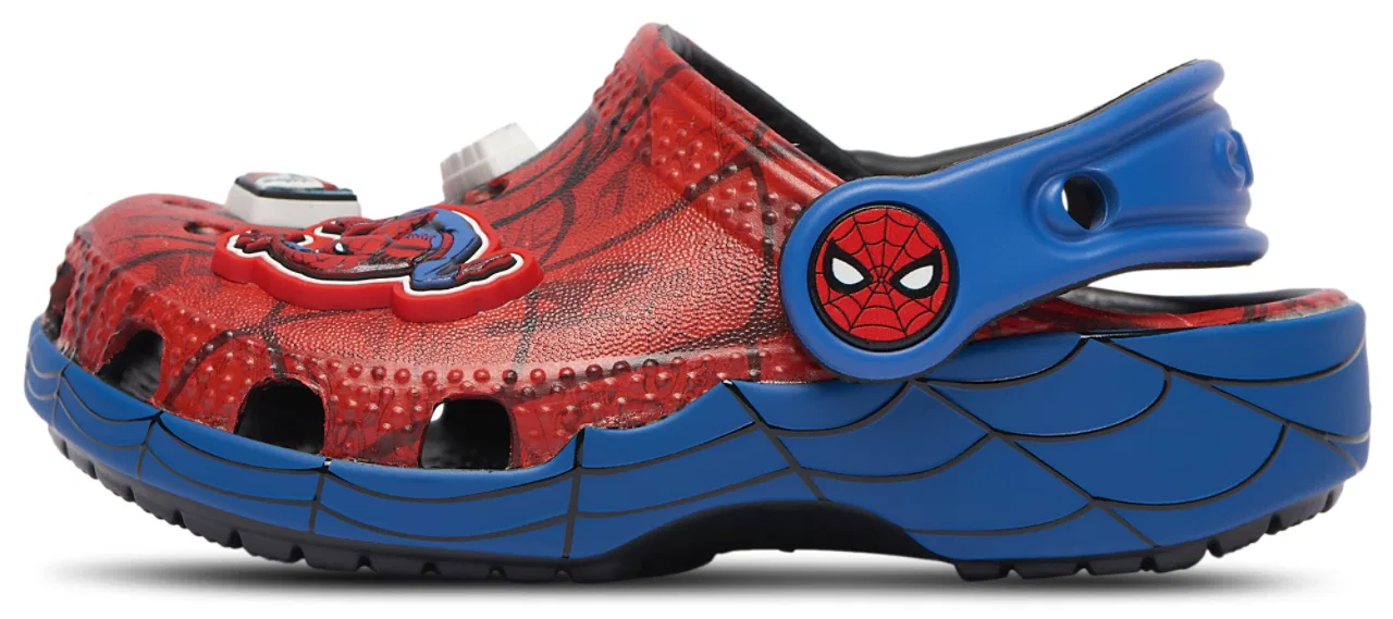 Сабо для мальчиков Classic Clogs Spider-Man Crocs, красный/синий — фото 4