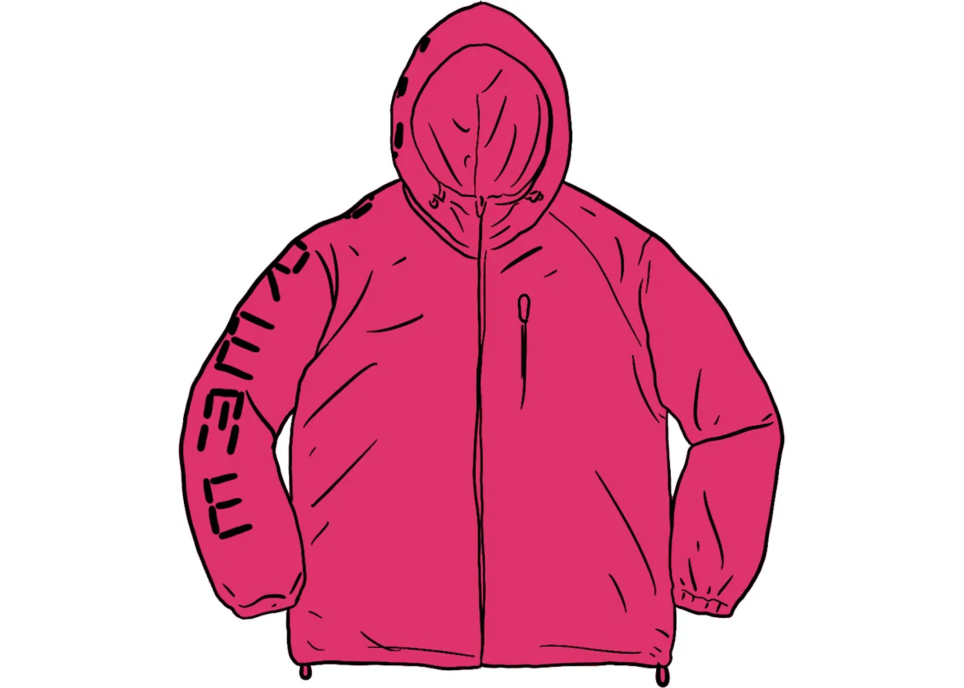 Мужская куртка на молнии с логотипом Digital Logo Supreme, фуксия