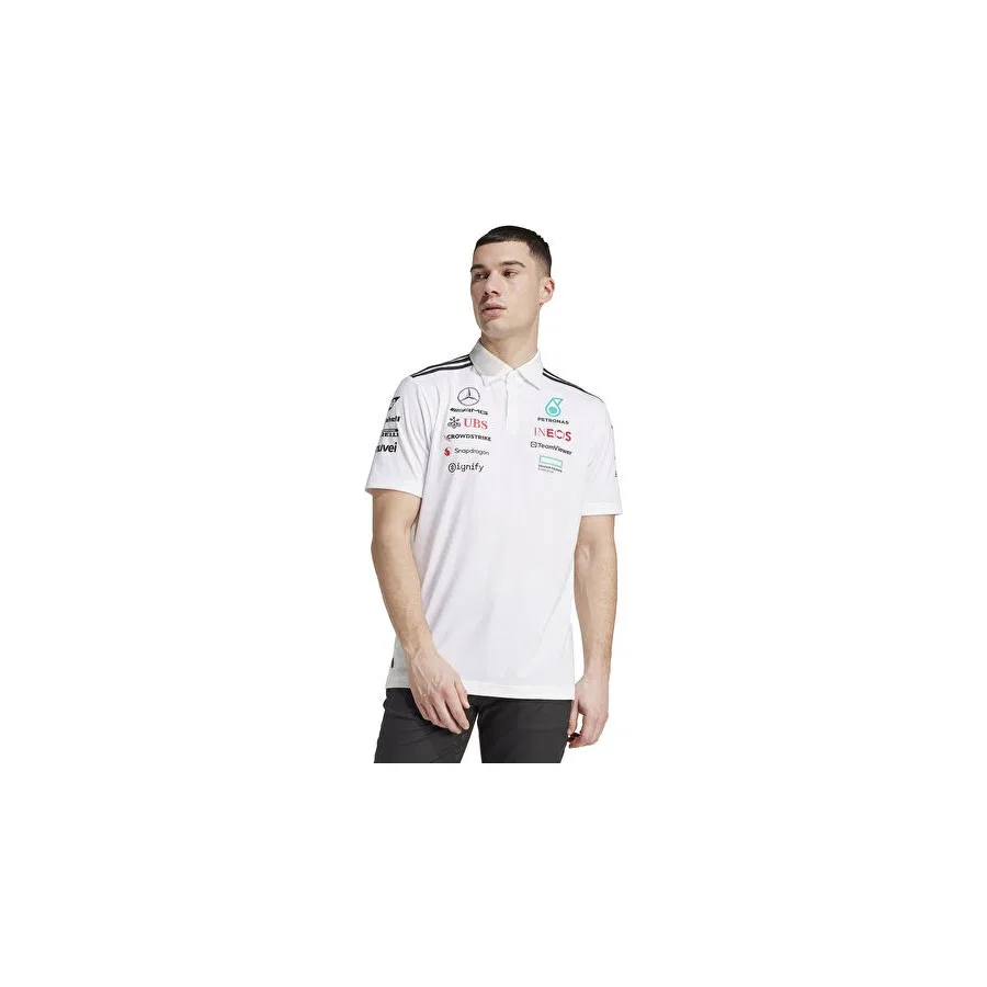 Мужское поло с коротким рукавом Mercedes-AMG Petronas Formula One Team adidas, Белый